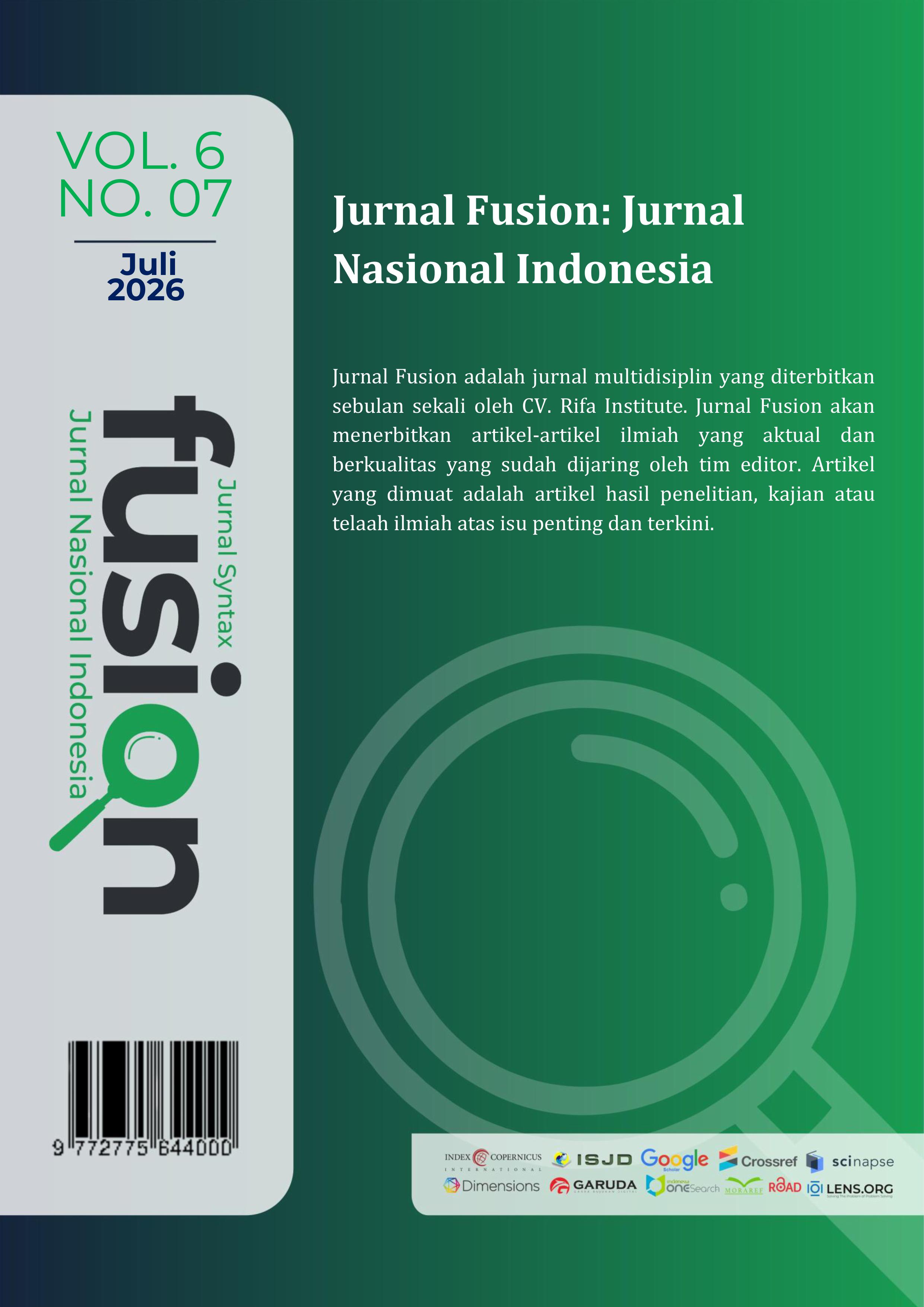 					View Vol. 6 No. 07 (2026): Jurnal Syntax Fusion: Jurnal Nasional Indonesia
				